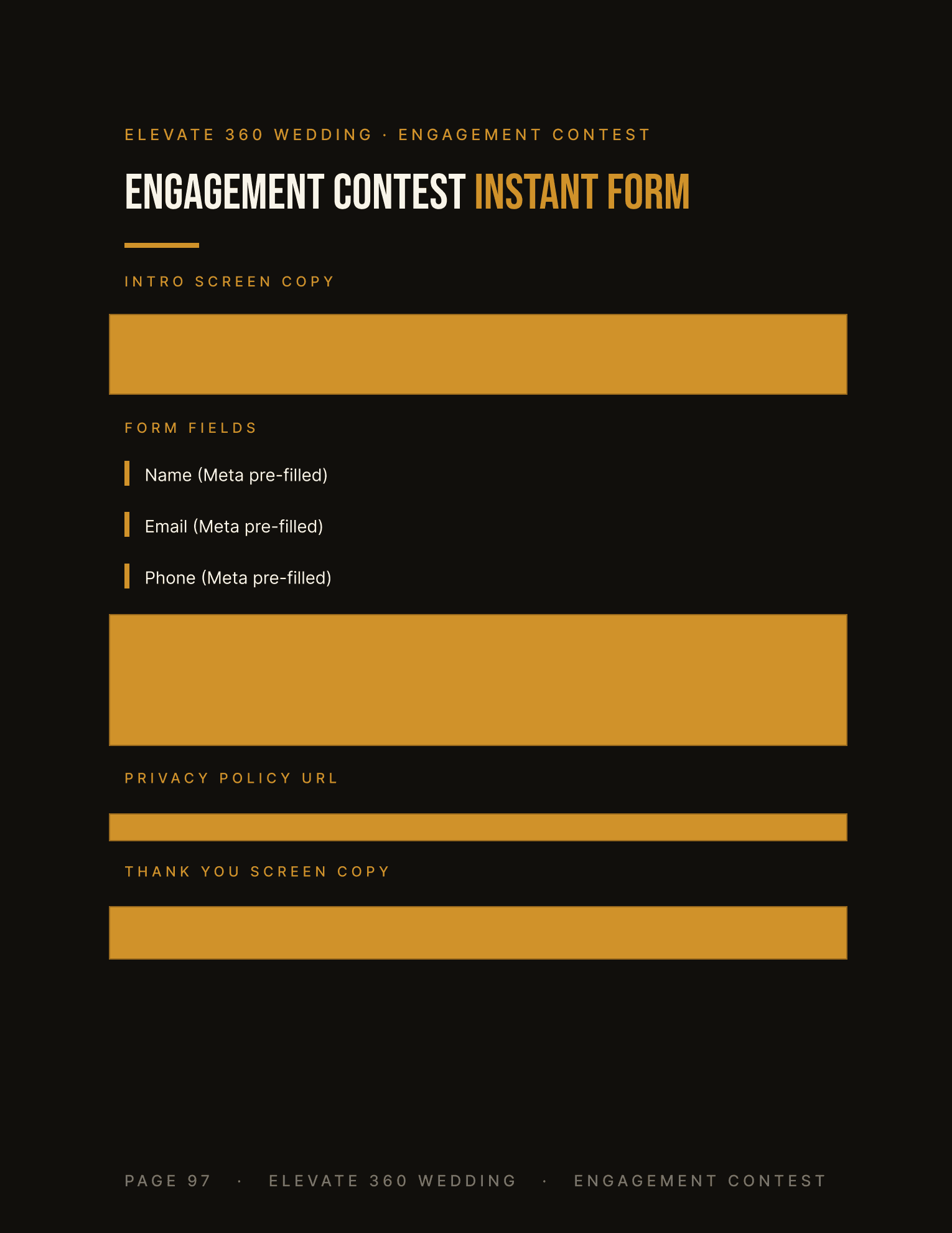 Instant Form template page